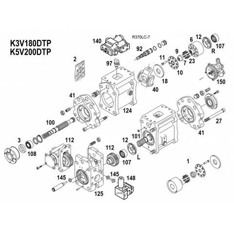Обратный клапан #1 K3V140/180DT
