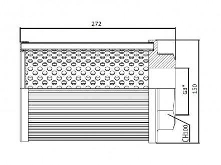 Фильтр всасывающий 3" SP150C300GR090