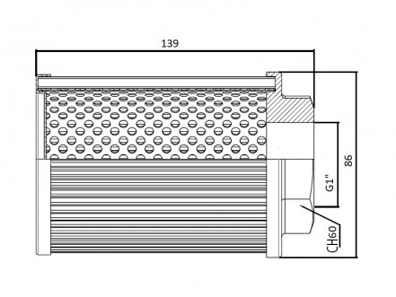 Фильтр всасывающий 1" SP086A100GR090