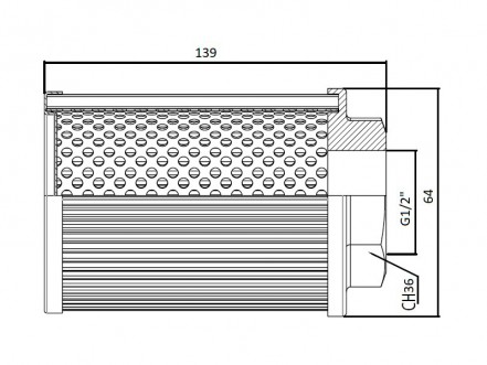 Фильтр всасывающий 1/2'' SP064B012GR090