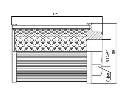 Фильтр всасывающий 1 1/4'' SP086A114GR090